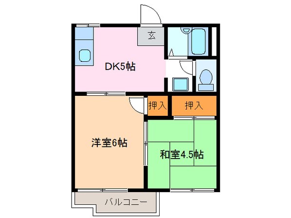 コーポＴＩの物件間取画像